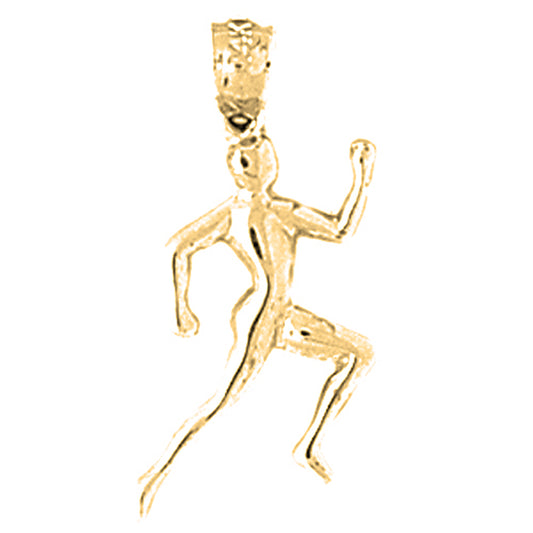 14K or 18K Gold Runner Pendant