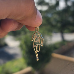 14K or 18K Gold Runner Pendant