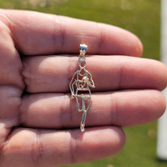 14K or 18K Gold Runner Pendant