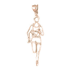 14K or 18K Gold Runner Pendant