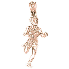 14K or 18K Gold Runner Pendant