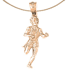 14K oder 18K Gold Läufer Anhänger