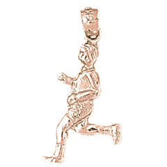 14K or 18K Gold Runner Pendant