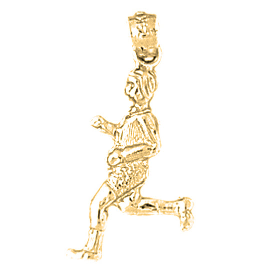 14K or 18K Gold Runner Pendant