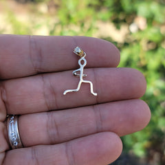 14K oder 18K Gold Läufer Anhänger