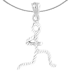 14K oder 18K Gold Läufer Anhänger