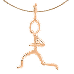 14K oder 18K Gold Läufer Anhänger