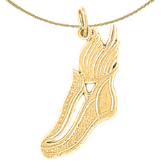 14K or 18K Gold Tennis Shoes Pendant