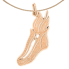 14K or 18K Gold Tennis Shoes Pendant