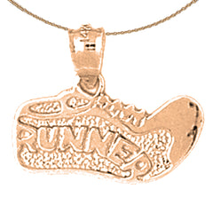 14K or 18K Gold Tennis Shoes Pendant