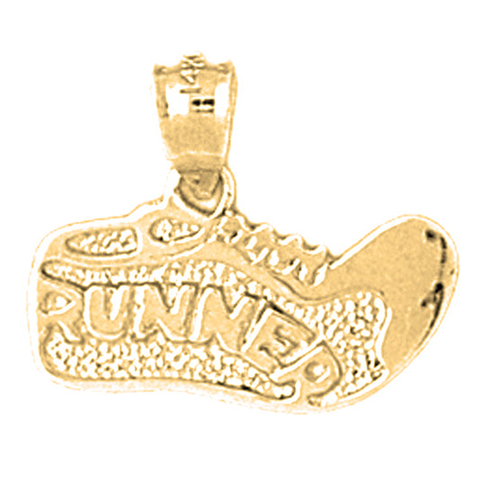 14K or 18K Gold Tennis Shoes Pendant