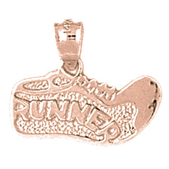 14K or 18K Gold Tennis Shoes Pendant