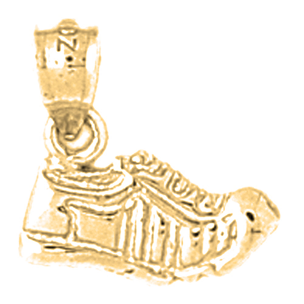 14K or 18K Gold Tennis Shoes Pendant