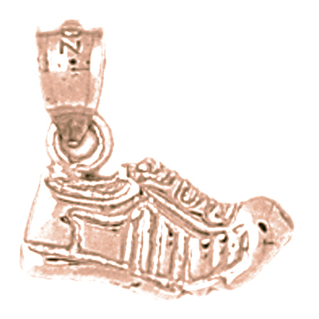 14K or 18K Gold Tennis Shoes Pendant