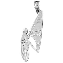 14K or 18K Gold Wind Surfer Pendant