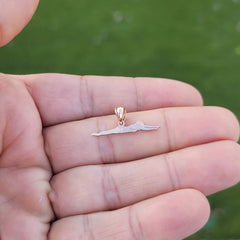 Schwimmeranhänger aus 14 Karat oder 18 Karat Gold