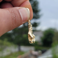 10K, 14K or 18K Gold Boxing Gloves Pendant