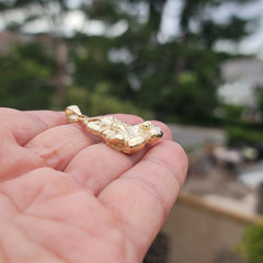 10K, 14K or 18K Gold Boxing Gloves Pendant