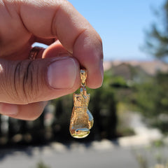 10K, 14K or 18K Gold Boxing Gloves Pendant