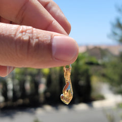 10K, 14K or 18K Gold Boxing Gloves Pendant