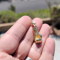10K, 14K or 18K Gold Boxing Gloves Pendant