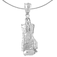 10K, 14K or 18K Gold Boxing Gloves Pendant