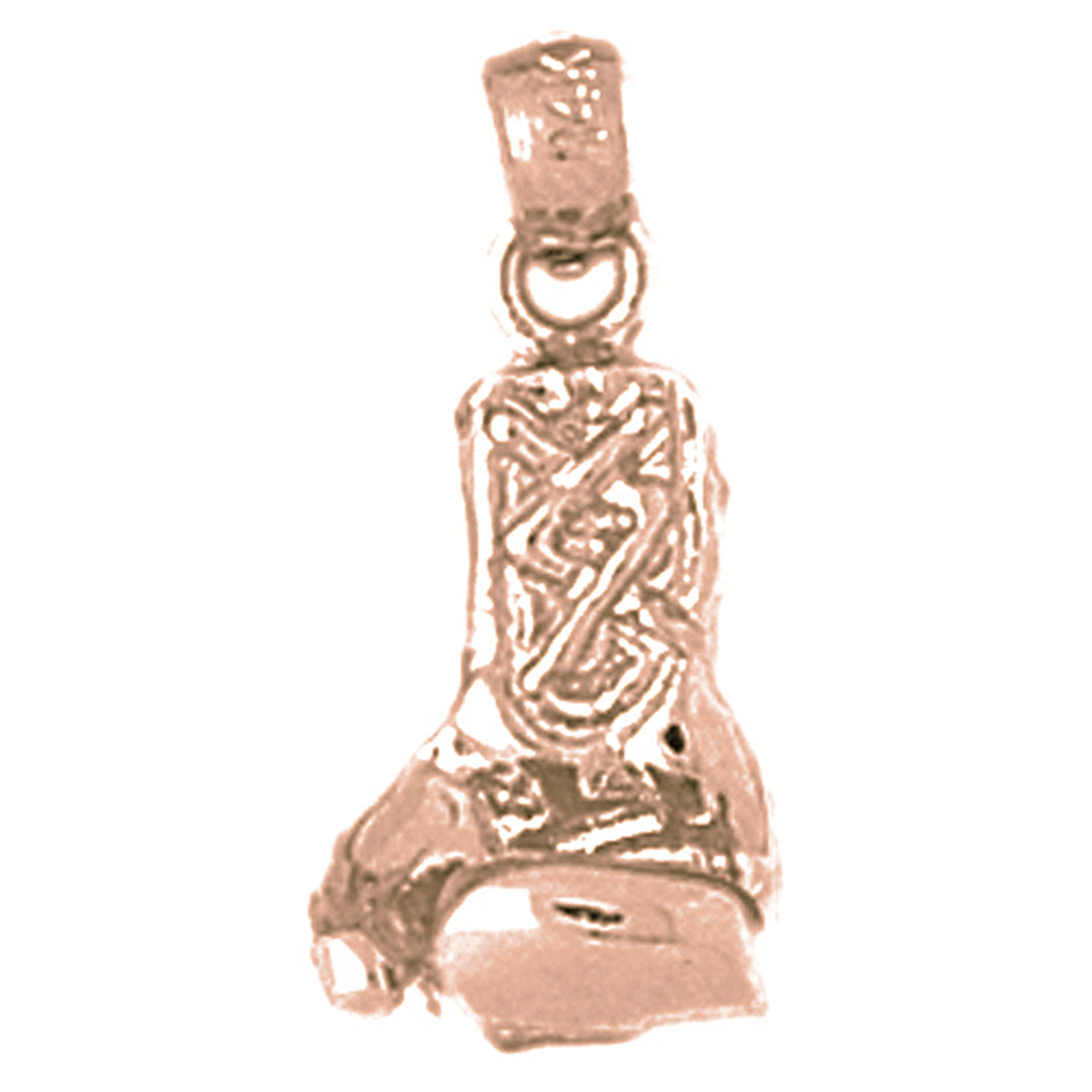 10K, 14K or 18K Gold Boxing Gloves Pendant