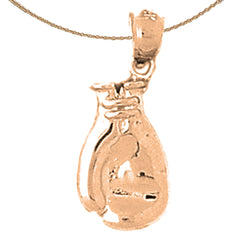 14K or 18K Gold Boxing Gloves Pendant