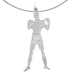 14K or 18K Gold Boxer Pendant