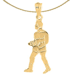 14K or 18K Gold Boxer Pendant