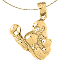 14K or 18K Gold Boxer Pendant