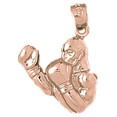 14K or 18K Gold Boxer Pendant