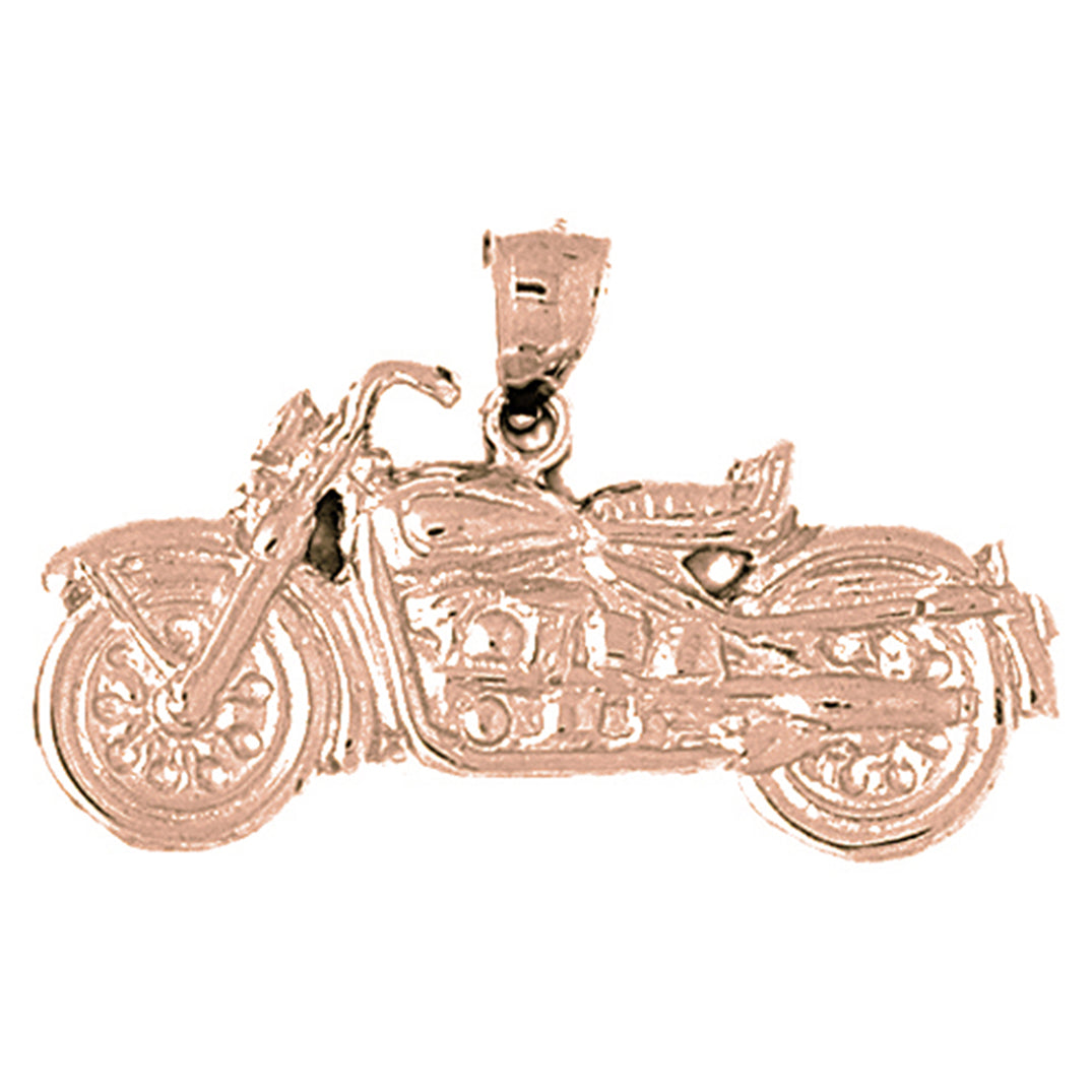 10K, 14K or 18K Gold Motorcycle Pendant