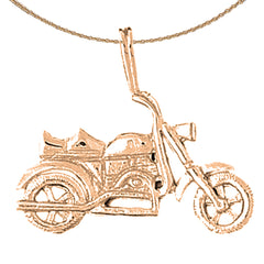 Motorradanhänger aus 10 Karat, 14 Karat oder 18 Karat Gold