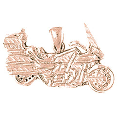 10K, 14K or 18K Gold Motorcycle Pendant