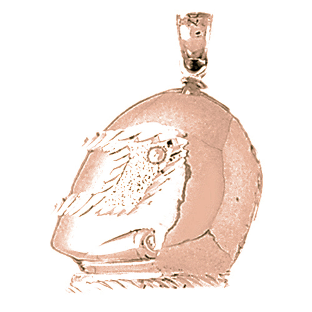 10K, 14K or 18K Gold Motorcycle Helmet Pendant