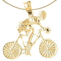 10K, 14K or 18K Gold Cycler Pendant