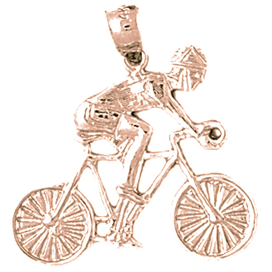 10K, 14K or 18K Gold Cycler Pendant