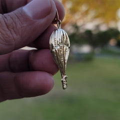 10K, 14K or 18K Gold Hot Air Balloon Pendant