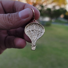 Colgante de globo aerostático de oro de 10K, 14K o 18K