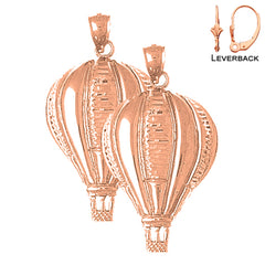 14K or 18K Gold Hot Air Balloon Earrings