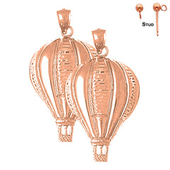 14K or 18K Gold Hot Air Balloon Earrings
