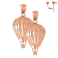 14K or 18K Gold Hot Air Balloon Earrings