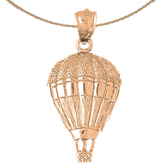 Heißluftballon-Anhänger aus 10 Karat, 14 Karat oder 18 Karat Gold