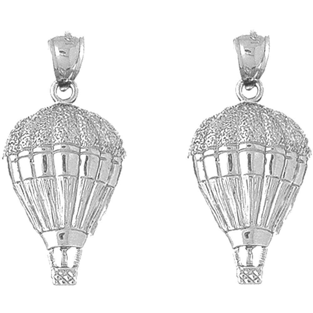 14K or 18K Gold 32mm Hot Air Balloon Earrings