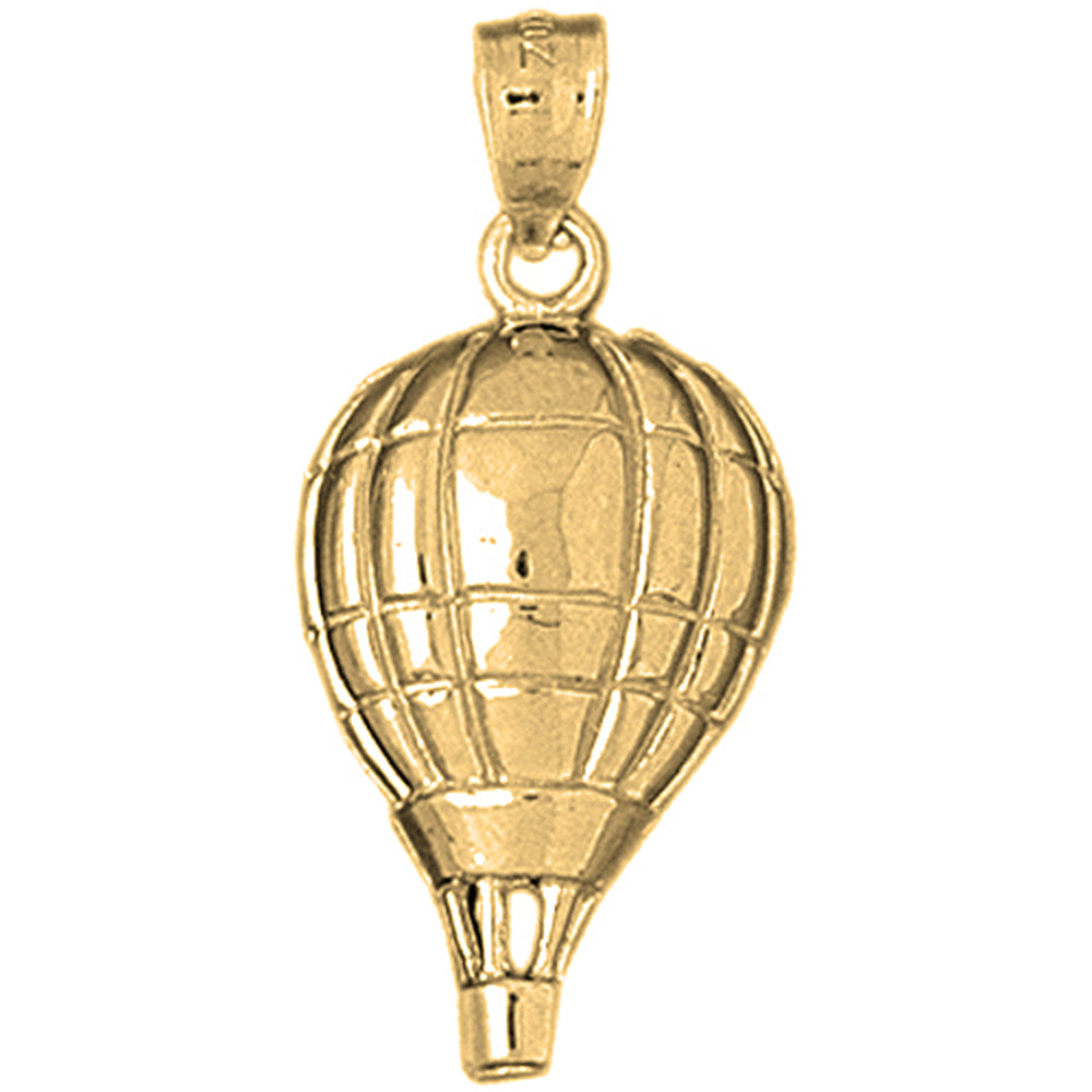 10K, 14K or 18K Gold Hot Air Balloon Pendant