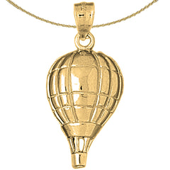Heißluftballon-Anhänger aus 10 Karat, 14 Karat oder 18 Karat Gold
