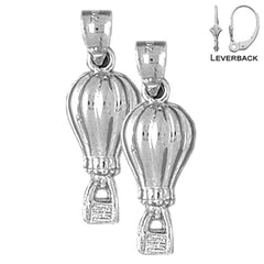 14K or 18K Gold 3D Hot Air Balloon Earrings