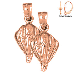 14K or 18K Gold Hot Air Balloon Earrings