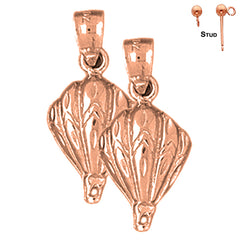 14K or 18K Gold Hot Air Balloon Earrings